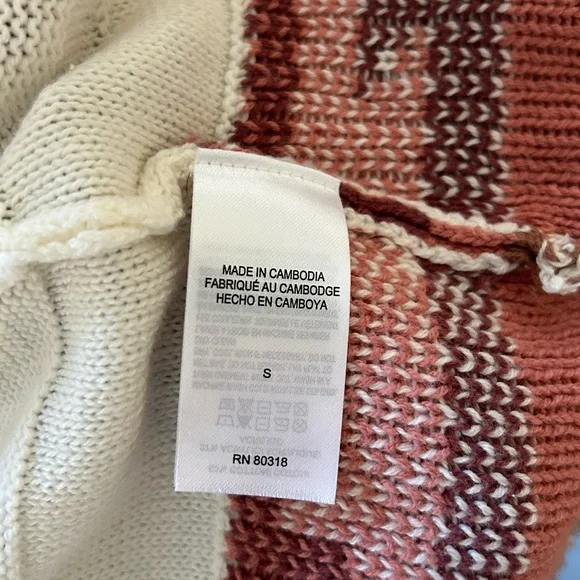 Lucky Brand Women's Geometric Cardigan - Cream and Brown - Picture 4 of 4